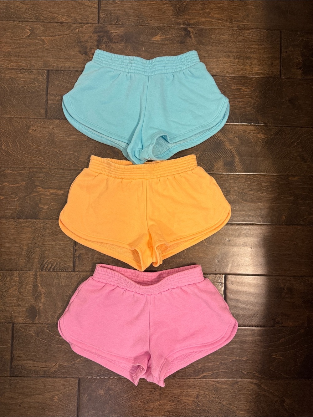 Icecream Blue Teal, Orange, and Pink Kids Shorts Trio